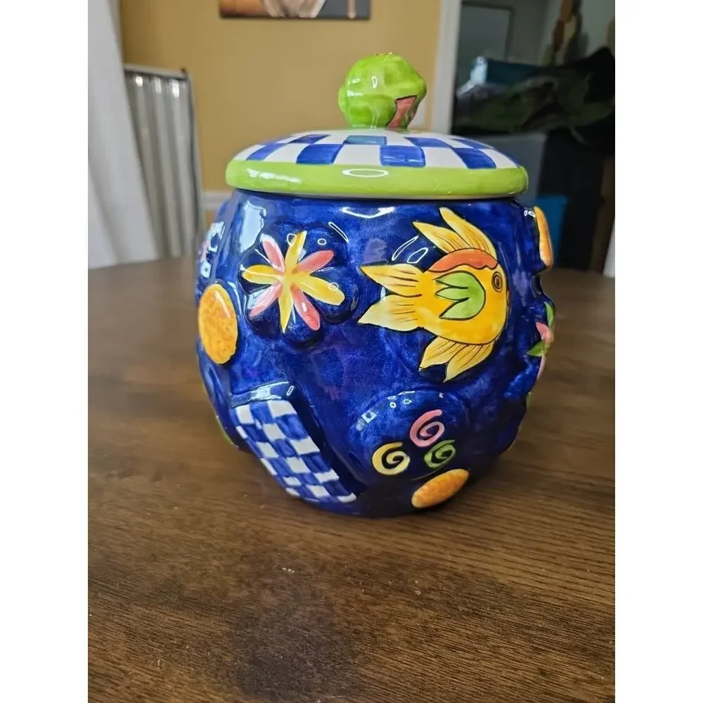 Laurie Gates 1999 Ceramic‎ Cookie Jar – Alien Spaceship UFO Design – 10